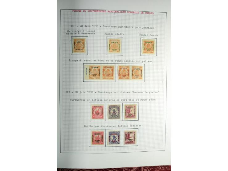 Besetzte Gebiete: 1919/21, ungebrauchte Sammlung mit einigen Belegen, dabei auch Neu-Rumänien und Westungarn, dabei viele Aba