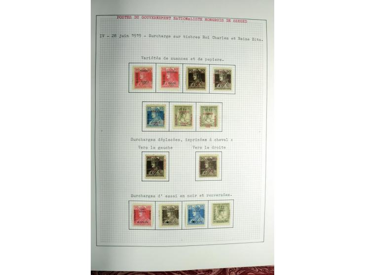 Besetzte Gebiete: 1919/21, ungebrauchte Sammlung mit einigen Belegen, dabei auch Neu-Rumänien und Westungarn, dabei viele Aba