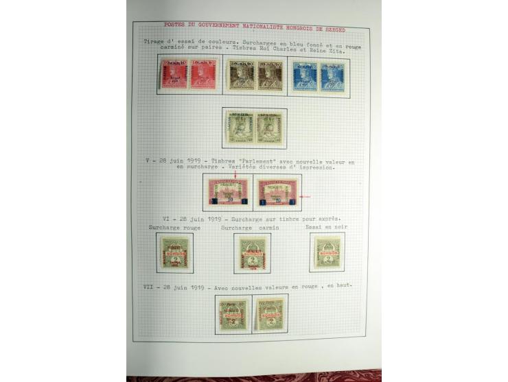 Besetzte Gebiete: 1919/21, ungebrauchte Sammlung mit einigen Belegen, dabei auch Neu-Rumänien und Westungarn, dabei viele Aba