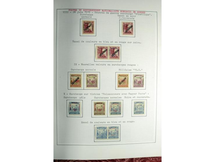 Besetzte Gebiete: 1919/21, ungebrauchte Sammlung mit einigen Belegen, dabei auch Neu-Rumänien und Westungarn, dabei viele Aba