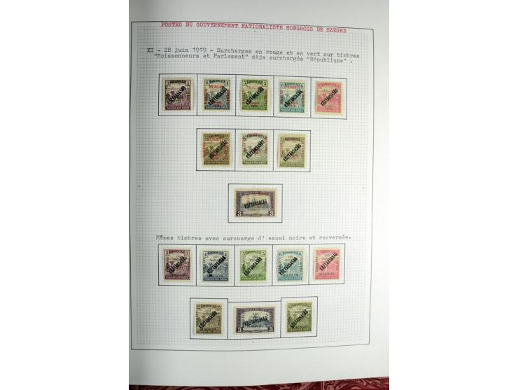 Besetzte Gebiete: 1919/21, ungebrauchte Sammlung mit einigen Belegen, dabei auch Neu-Rumänien und Westungarn, dabei viele Aba