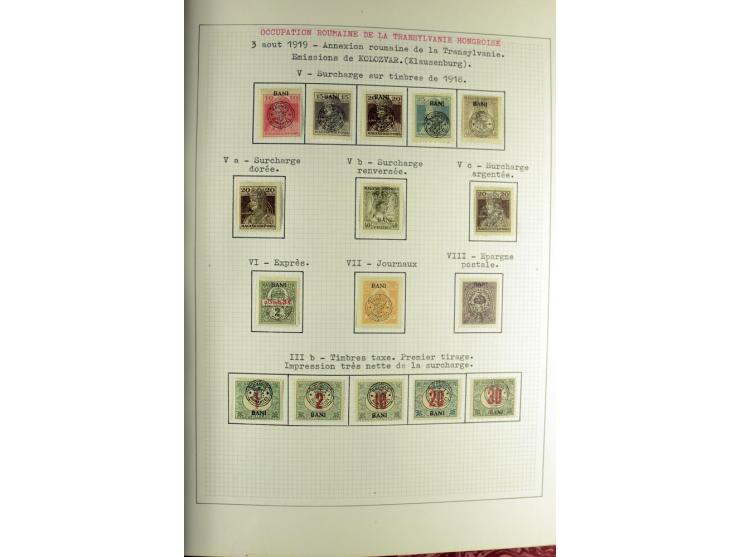 Besetzte Gebiete: 1919/21, ungebrauchte Sammlung mit einigen Belegen, dabei auch Neu-Rumänien und Westungarn, dabei viele Aba