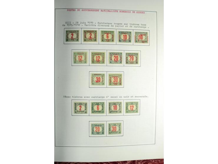 Besetzte Gebiete: 1919/21, ungebrauchte Sammlung mit einigen Belegen, dabei auch Neu-Rumänien und Westungarn, dabei viele Aba