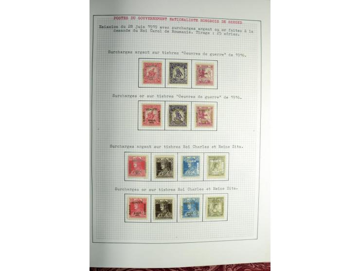 Besetzte Gebiete: 1919/21, ungebrauchte Sammlung mit einigen Belegen, dabei auch Neu-Rumänien und Westungarn, dabei viele Aba