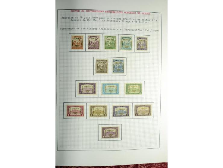 Besetzte Gebiete: 1919/21, ungebrauchte Sammlung mit einigen Belegen, dabei auch Neu-Rumänien und Westungarn, dabei viele Aba