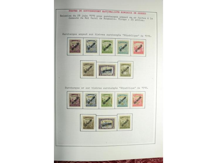 Besetzte Gebiete: 1919/21, ungebrauchte Sammlung mit einigen Belegen, dabei auch Neu-Rumänien und Westungarn, dabei viele Aba