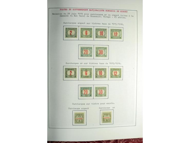 Besetzte Gebiete: 1919/21, ungebrauchte Sammlung mit einigen Belegen, dabei auch Neu-Rumänien und Westungarn, dabei viele Aba