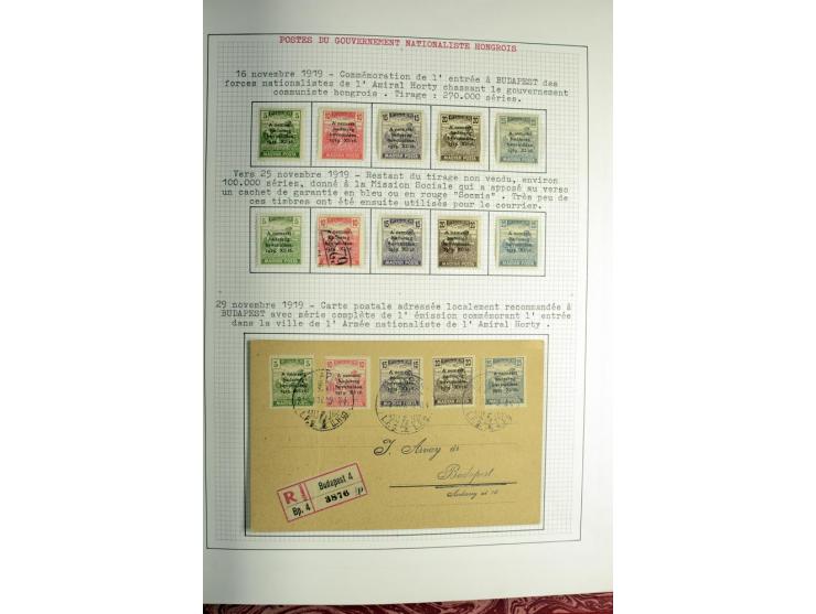 Besetzte Gebiete: 1919/21, ungebrauchte Sammlung mit einigen Belegen, dabei auch Neu-Rumänien und Westungarn, dabei viele Aba