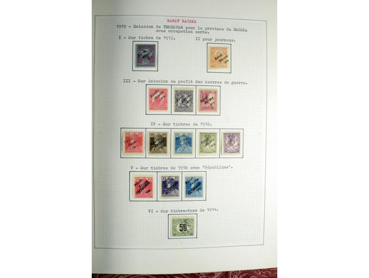 Besetzte Gebiete: 1919/21, ungebrauchte Sammlung mit einigen Belegen, dabei auch Neu-Rumänien und Westungarn, dabei viele Aba