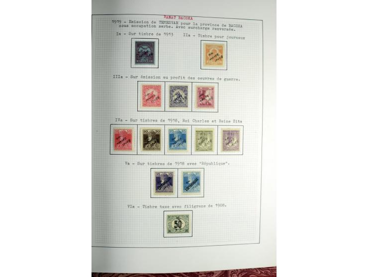 Besetzte Gebiete: 1919/21, ungebrauchte Sammlung mit einigen Belegen, dabei auch Neu-Rumänien und Westungarn, dabei viele Aba