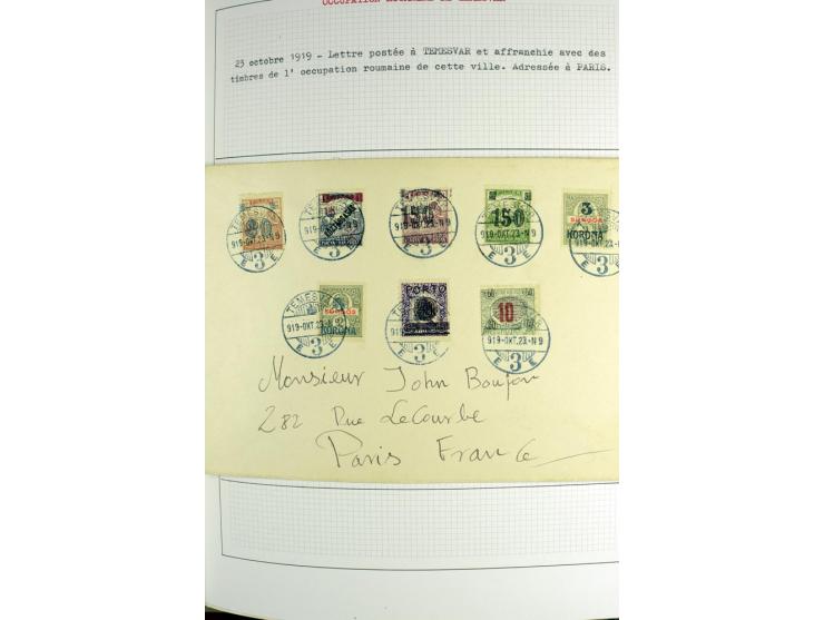 Besetzte Gebiete: 1919/21, ungebrauchte Sammlung mit einigen Belegen, dabei auch Neu-Rumänien und Westungarn, dabei viele Aba