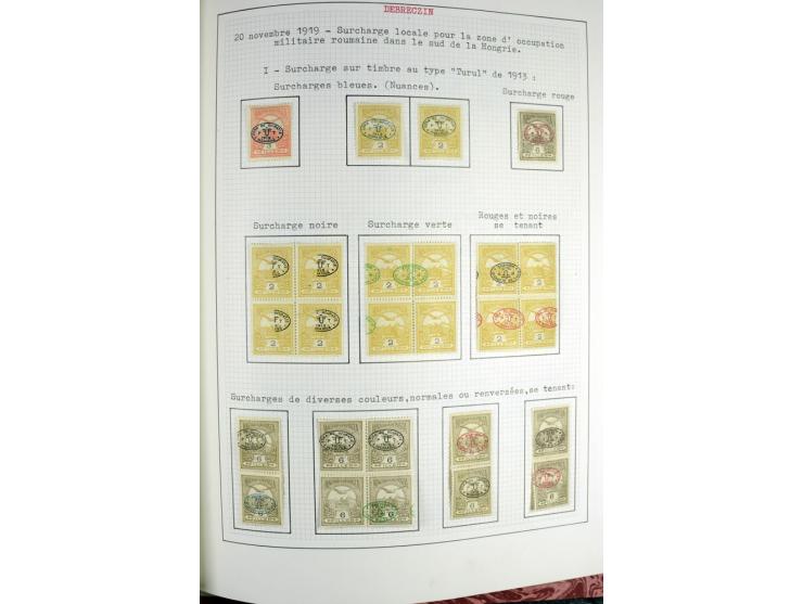 Besetzte Gebiete: 1919/21, ungebrauchte Sammlung mit einigen Belegen, dabei auch Neu-Rumänien und Westungarn, dabei viele Aba