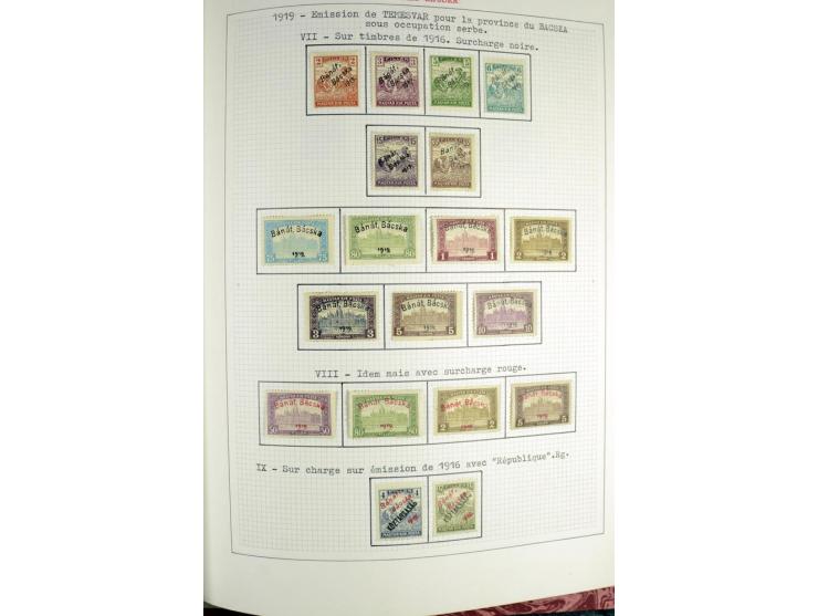 Besetzte Gebiete: 1919/21, ungebrauchte Sammlung mit einigen Belegen, dabei auch Neu-Rumänien und Westungarn, dabei viele Aba