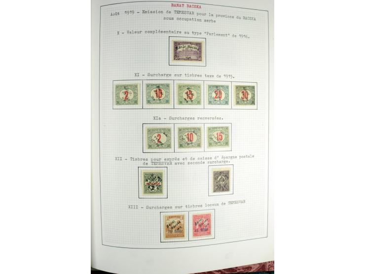 Besetzte Gebiete: 1919/21, ungebrauchte Sammlung mit einigen Belegen, dabei auch Neu-Rumänien und Westungarn, dabei viele Aba
