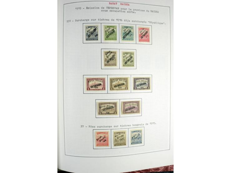 Besetzte Gebiete: 1919/21, ungebrauchte Sammlung mit einigen Belegen, dabei auch Neu-Rumänien und Westungarn, dabei viele Aba