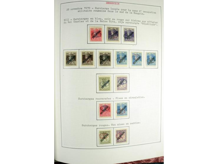 Besetzte Gebiete: 1919/21, ungebrauchte Sammlung mit einigen Belegen, dabei auch Neu-Rumänien und Westungarn, dabei viele Aba