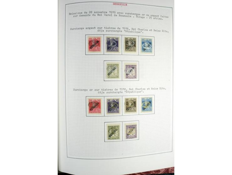Besetzte Gebiete: 1919/21, ungebrauchte Sammlung mit einigen Belegen, dabei auch Neu-Rumänien und Westungarn, dabei viele Aba