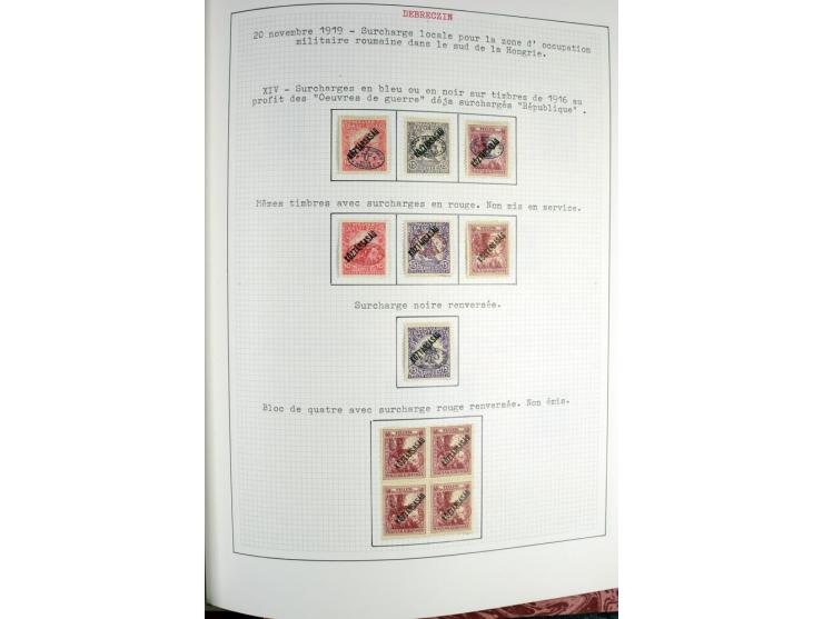 Besetzte Gebiete: 1919/21, ungebrauchte Sammlung mit einigen Belegen, dabei auch Neu-Rumänien und Westungarn, dabei viele Aba
