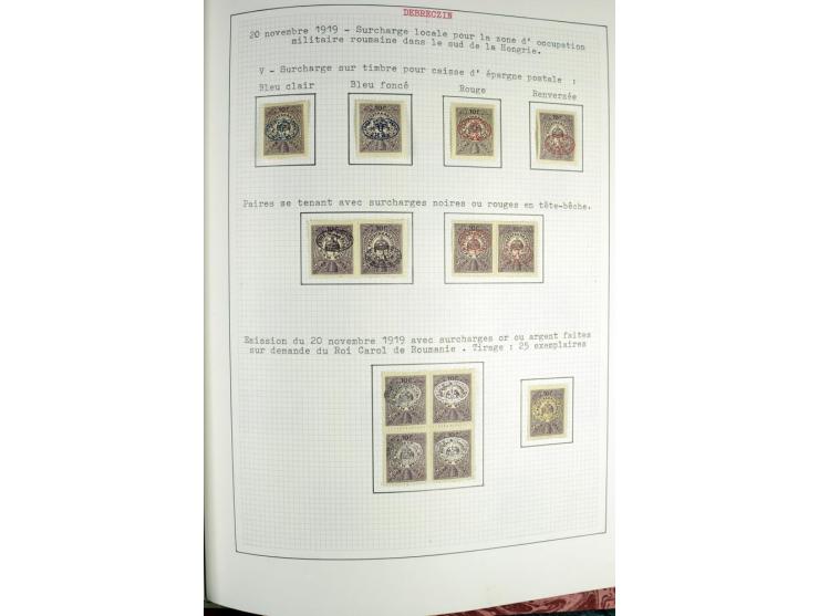 Besetzte Gebiete: 1919/21, ungebrauchte Sammlung mit einigen Belegen, dabei auch Neu-Rumänien und Westungarn, dabei viele Aba