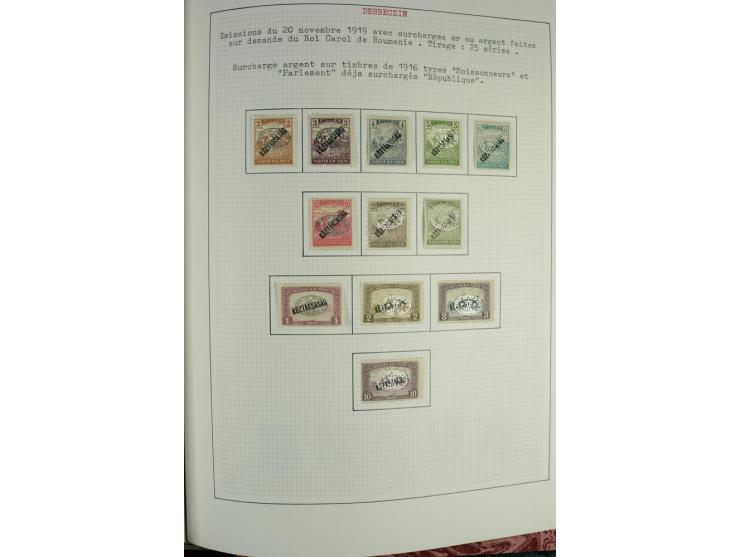 Besetzte Gebiete: 1919/21, ungebrauchte Sammlung mit einigen Belegen, dabei auch Neu-Rumänien und Westungarn, dabei viele Aba