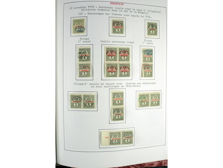 Besetzte Gebiete: 1919/21, ungebrauchte Sammlung mit einigen Belegen, dabei auch Neu-Rumänien und Westungarn, dabei viele Aba