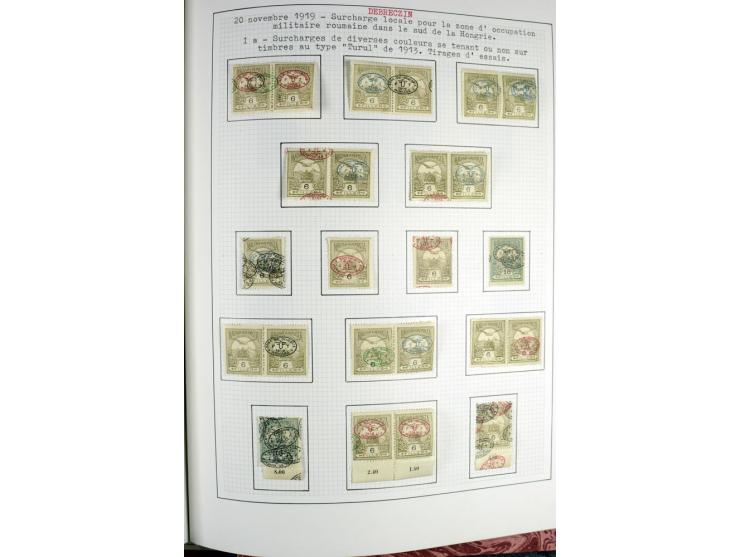 Besetzte Gebiete: 1919/21, ungebrauchte Sammlung mit einigen Belegen, dabei auch Neu-Rumänien und Westungarn, dabei viele Aba