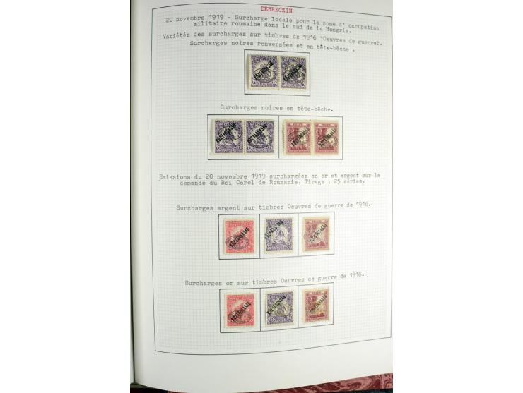 Besetzte Gebiete: 1919/21, ungebrauchte Sammlung mit einigen Belegen, dabei auch Neu-Rumänien und Westungarn, dabei viele Aba