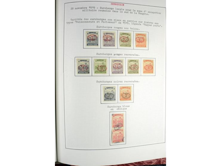 Besetzte Gebiete: 1919/21, ungebrauchte Sammlung mit einigen Belegen, dabei auch Neu-Rumänien und Westungarn, dabei viele Aba