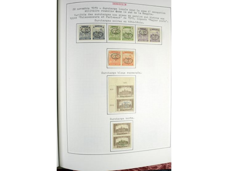 Besetzte Gebiete: 1919/21, ungebrauchte Sammlung mit einigen Belegen, dabei auch Neu-Rumänien und Westungarn, dabei viele Aba