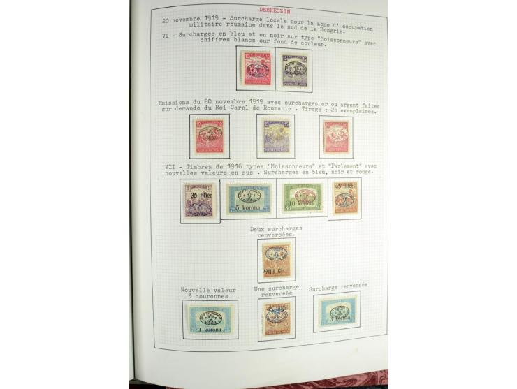 Besetzte Gebiete: 1919/21, ungebrauchte Sammlung mit einigen Belegen, dabei auch Neu-Rumänien und Westungarn, dabei viele Aba