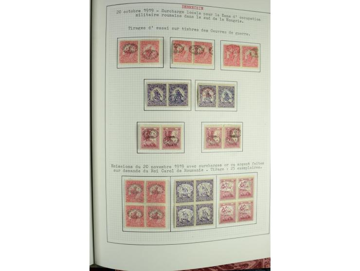 Besetzte Gebiete: 1919/21, ungebrauchte Sammlung mit einigen Belegen, dabei auch Neu-Rumänien und Westungarn, dabei viele Aba