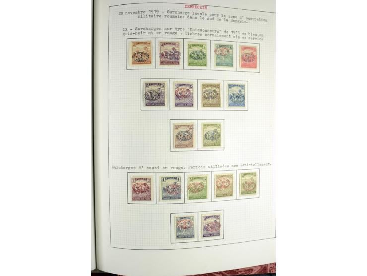 Besetzte Gebiete: 1919/21, ungebrauchte Sammlung mit einigen Belegen, dabei auch Neu-Rumänien und Westungarn, dabei viele Aba