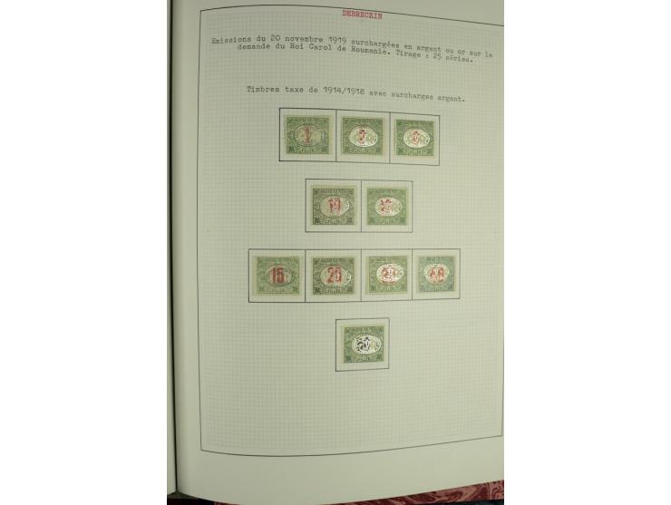 Besetzte Gebiete: 1919/21, ungebrauchte Sammlung mit einigen Belegen, dabei auch Neu-Rumänien und Westungarn, dabei viele Aba