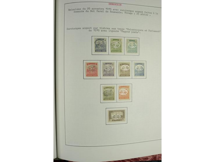 Besetzte Gebiete: 1919/21, ungebrauchte Sammlung mit einigen Belegen, dabei auch Neu-Rumänien und Westungarn, dabei viele Aba