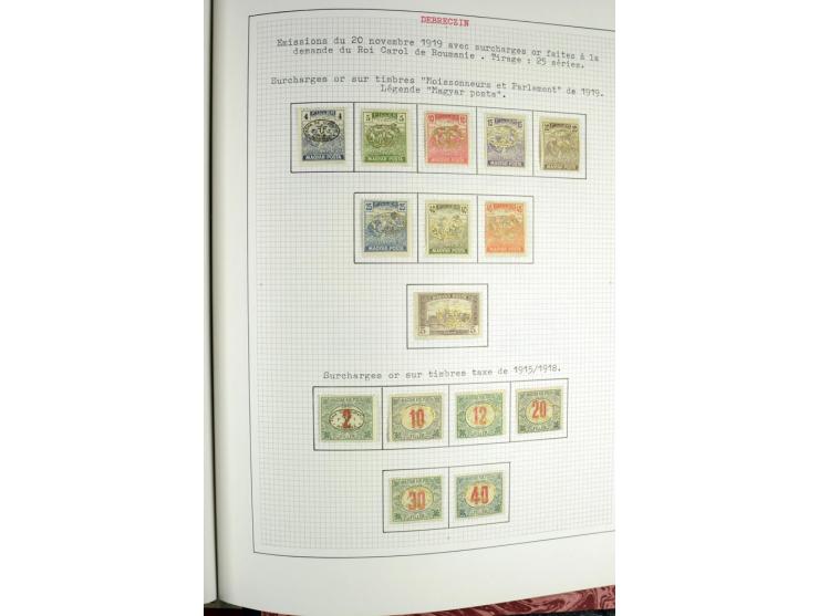 Besetzte Gebiete: 1919/21, ungebrauchte Sammlung mit einigen Belegen, dabei auch Neu-Rumänien und Westungarn, dabei viele Aba