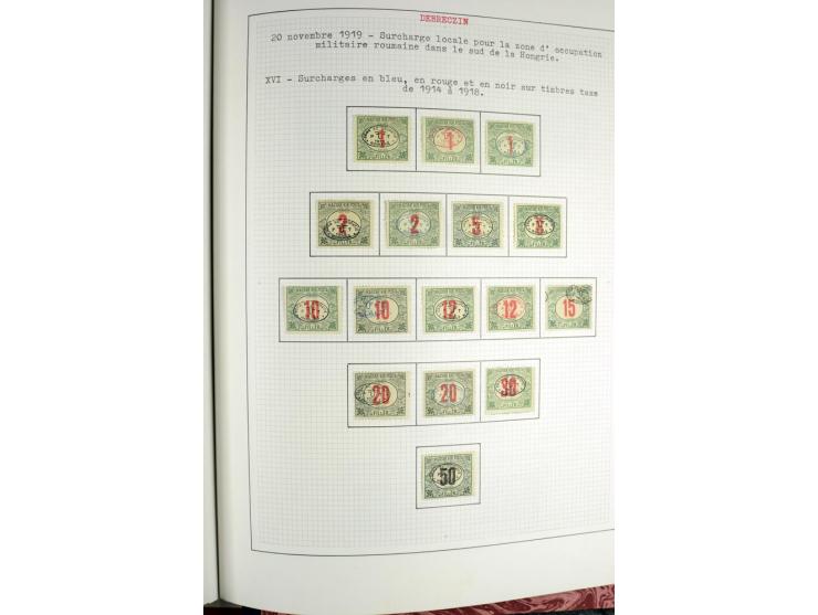 Besetzte Gebiete: 1919/21, ungebrauchte Sammlung mit einigen Belegen, dabei auch Neu-Rumänien und Westungarn, dabei viele Aba