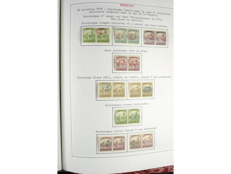 Besetzte Gebiete: 1919/21, ungebrauchte Sammlung mit einigen Belegen, dabei auch Neu-Rumänien und Westungarn, dabei viele Aba