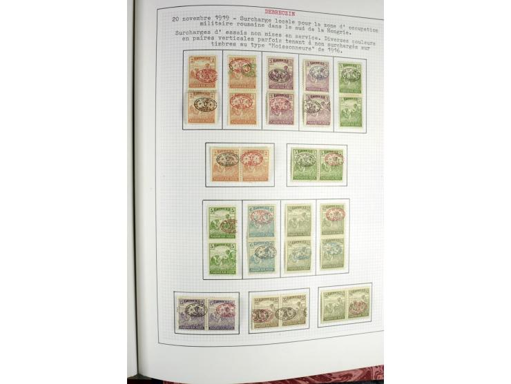 Besetzte Gebiete: 1919/21, ungebrauchte Sammlung mit einigen Belegen, dabei auch Neu-Rumänien und Westungarn, dabei viele Aba