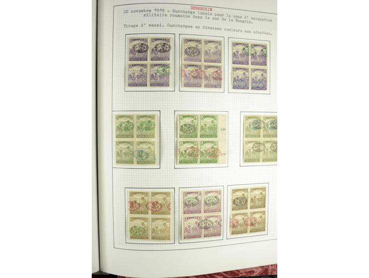 Besetzte Gebiete: 1919/21, ungebrauchte Sammlung mit einigen Belegen, dabei auch Neu-Rumänien und Westungarn, dabei viele Aba