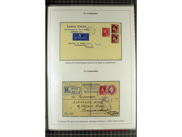 1901/51, "Die Könige im 20. Jahrhundert", überwiegend gestempelte Ausstellungssammlung mit u.a. Mi.-Nr. 118, Briefe, Karten u