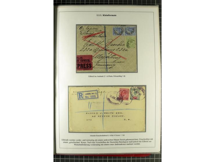 1901/51, "Die Könige im 20. Jahrhundert", überwiegend gestempelte Ausstellungssammlung mit u.a. Mi.-Nr. 118, Briefe, Karten u