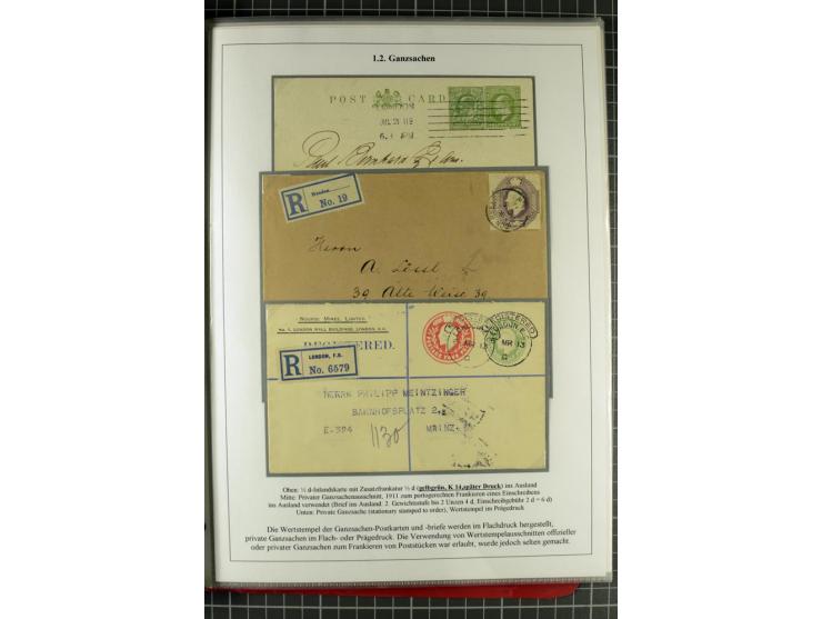 1901/51, "Die Könige im 20. Jahrhundert", überwiegend gestempelte Ausstellungssammlung mit u.a. Mi.-Nr. 118, Briefe, Karten u