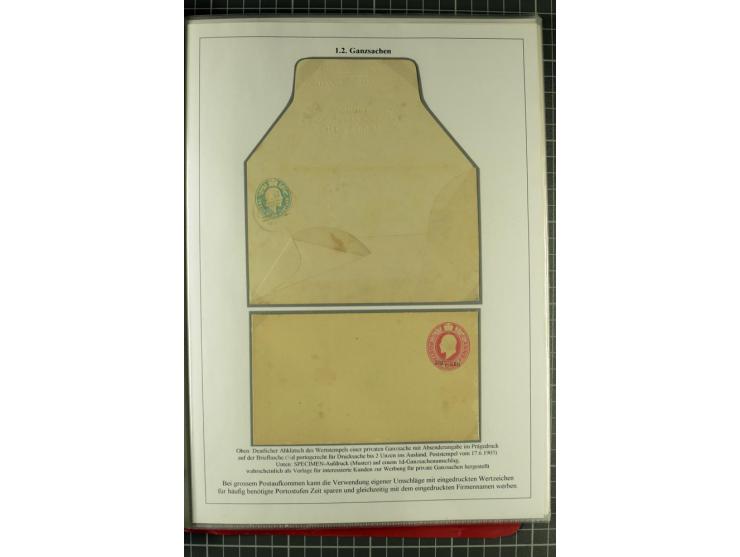 1901/51, "Die Könige im 20. Jahrhundert", überwiegend gestempelte Ausstellungssammlung mit u.a. Mi.-Nr. 118, Briefe, Karten u