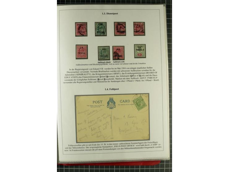 1901/51, "Die Könige im 20. Jahrhundert", überwiegend gestempelte Ausstellungssammlung mit u.a. Mi.-Nr. 118, Briefe, Karten u