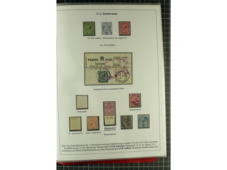 1901/51, "Die Könige im 20. Jahrhundert", überwiegend gestempelte Ausstellungssammlung mit u.a. Mi.-Nr. 118, Briefe, Karten u