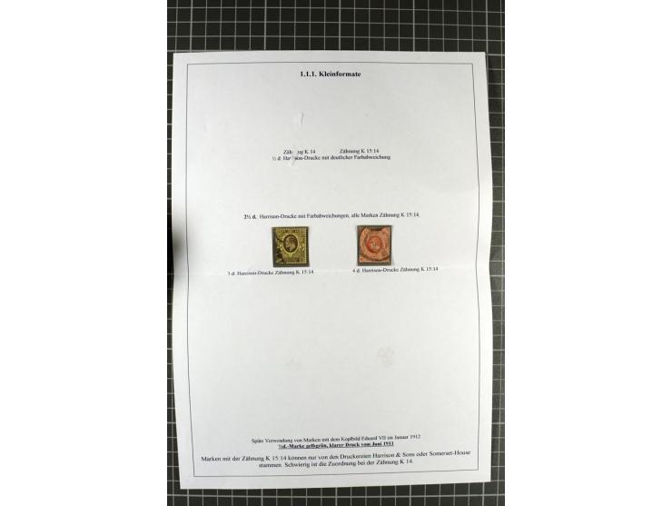 1901/51, "Die Könige im 20. Jahrhundert", überwiegend gestempelte Ausstellungssammlung mit u.a. Mi.-Nr. 118, Briefe, Karten u