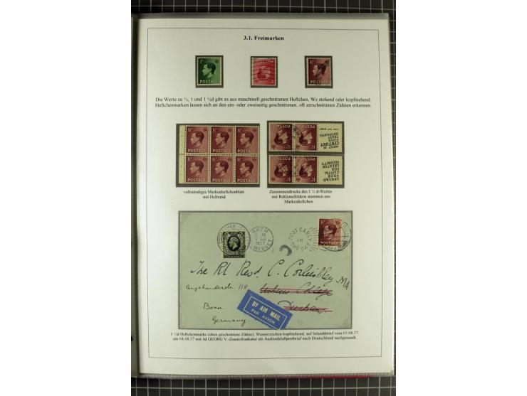 1901/51, "Die Könige im 20. Jahrhundert", überwiegend gestempelte Ausstellungssammlung mit u.a. Mi.-Nr. 118, Briefe, Karten u