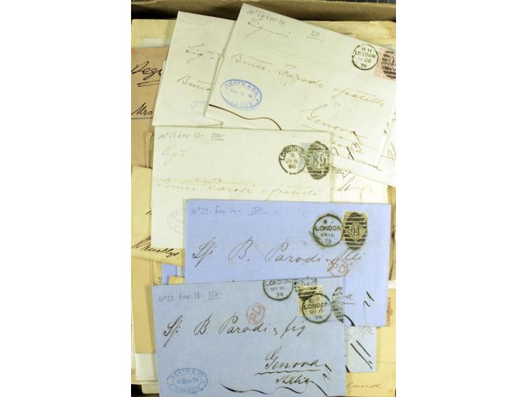 1840/84 (ca.), über 400 Briefe meist nach Genua gelaufen, hoher Katalogwert