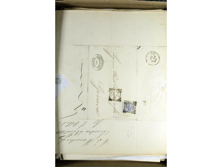 1840/84 (ca.), über 400 Briefe meist nach Genua gelaufen, hoher Katalogwert