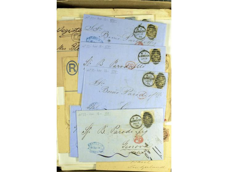 1840/84 (ca.), über 400 Briefe meist nach Genua gelaufen, hoher Katalogwert